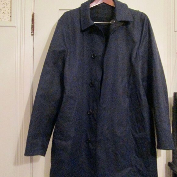 Brooks Brothers Wool Reversible Coat Raincoat Inside Size 44 Excellent Cond - Picture 2 of 9